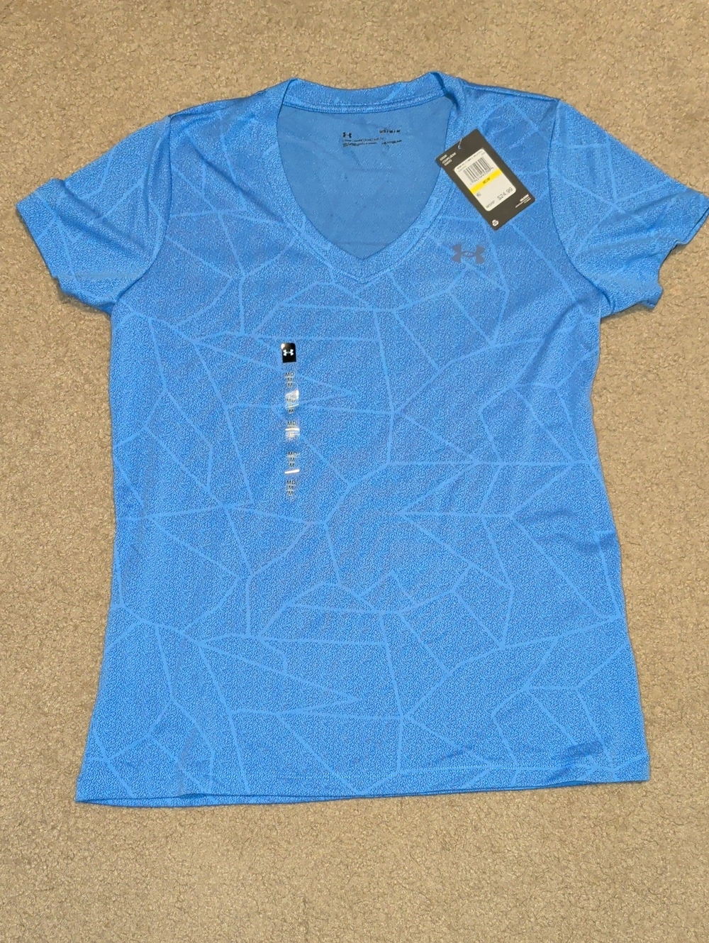 Brand New Under Armour Women’s Bright Blue V-Neck Athletic Tee